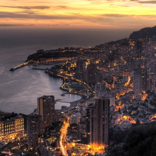 Kostenloses Monaco In Twilight Wallpaper für iPad Air