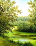 Nature, Painting, Canvas wallpaper 128x160