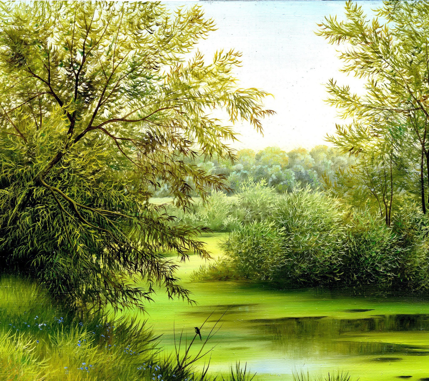 Sfondi Nature, Painting, Canvas 1440x1280