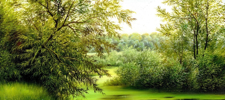 Nature, Painting, Canvas screenshot #1 720x320