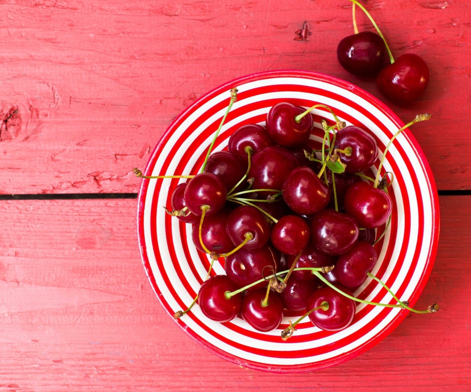 Das Cherry Plate Wallpaper 960x800