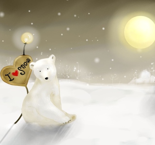 I Love Snow - Obrázkek zdarma pro 128x128