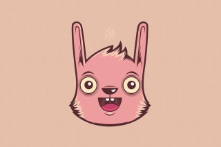 Funny Pink Rabbit Illustration - Obrázkek zdarma pro HTC Desire HD