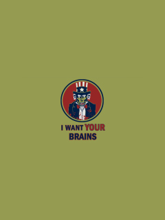 I Want Your Brains wallpaper 240x320