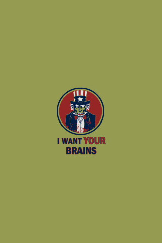 I Want Your Brains wallpaper 320x480