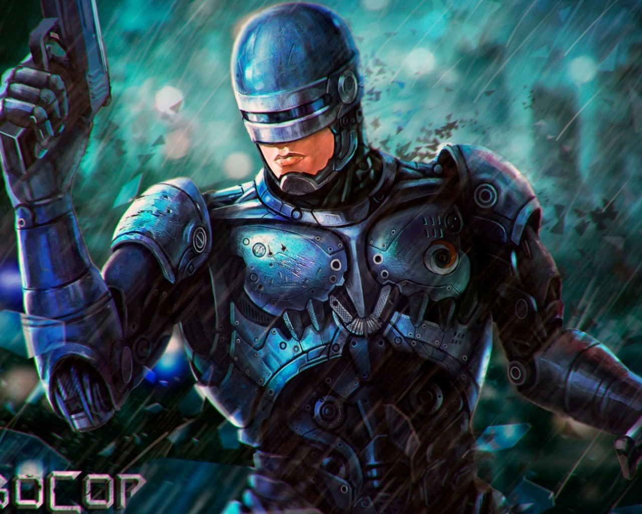 Das RoboCop Cyberpunk Film Wallpaper 1280x1024