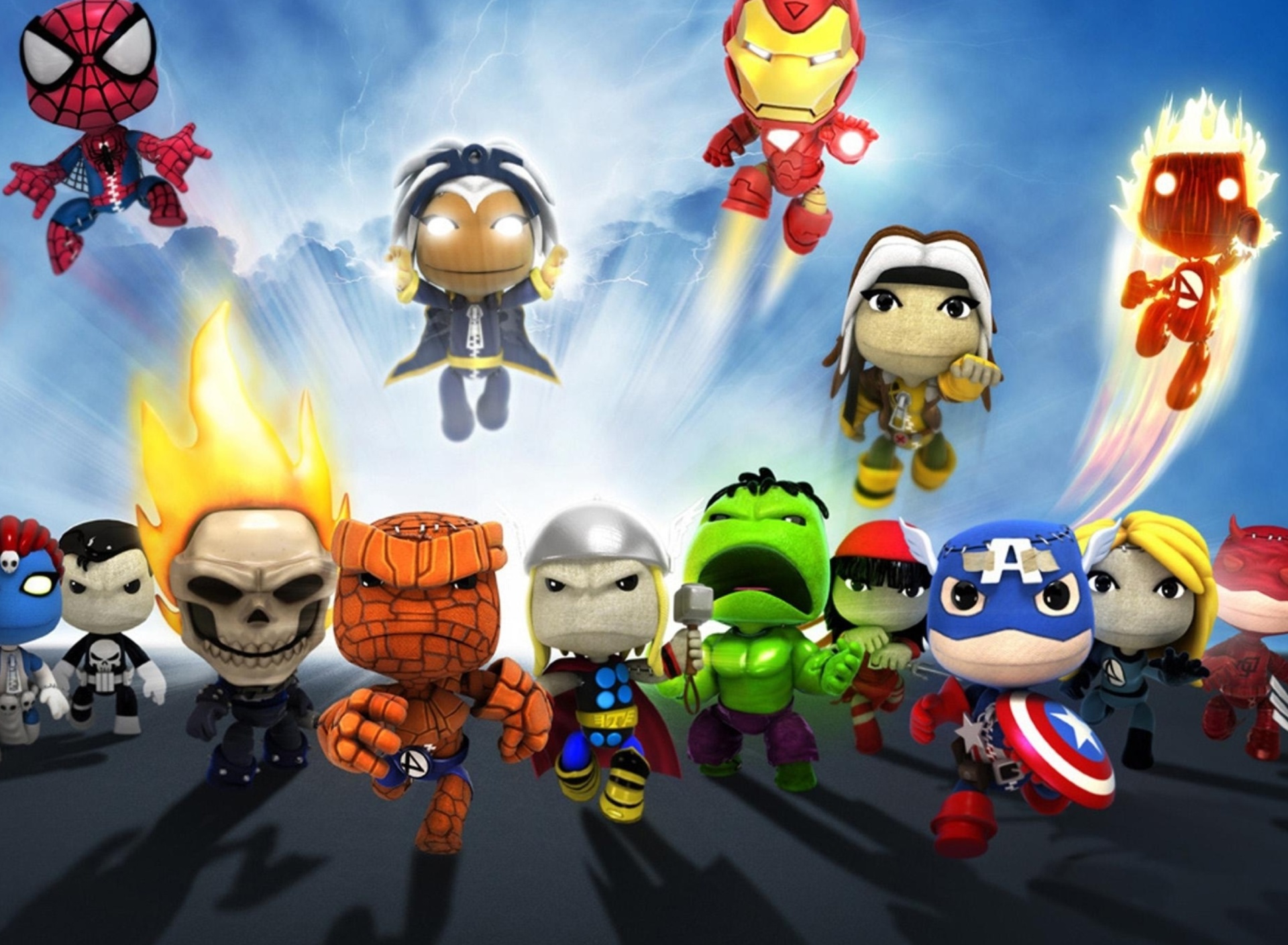 Fondo de pantalla Planet Marvel Superheroes Kids 1920x1408