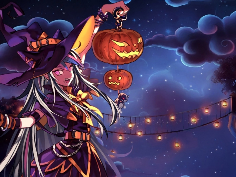 Das Halloween Anime Wallpaper 800x600