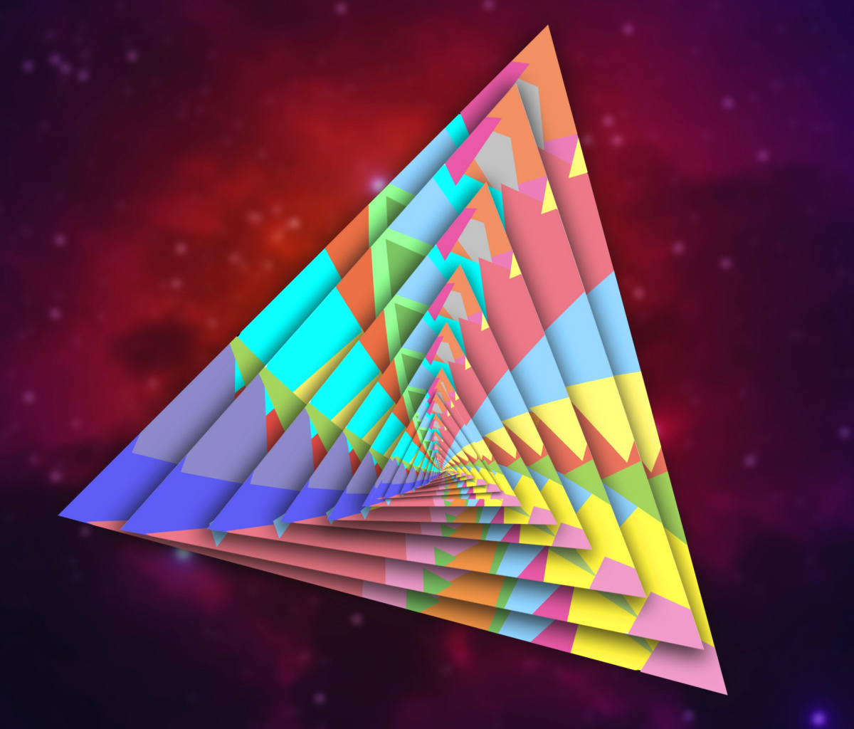 Screenshot №1 pro téma Colorful Triangle 1200x1024