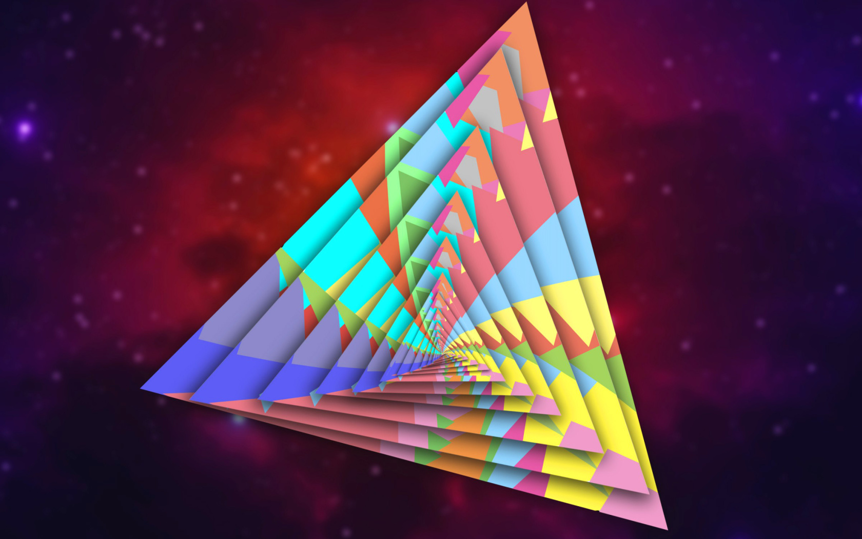 Screenshot №1 pro téma Colorful Triangle 1680x1050