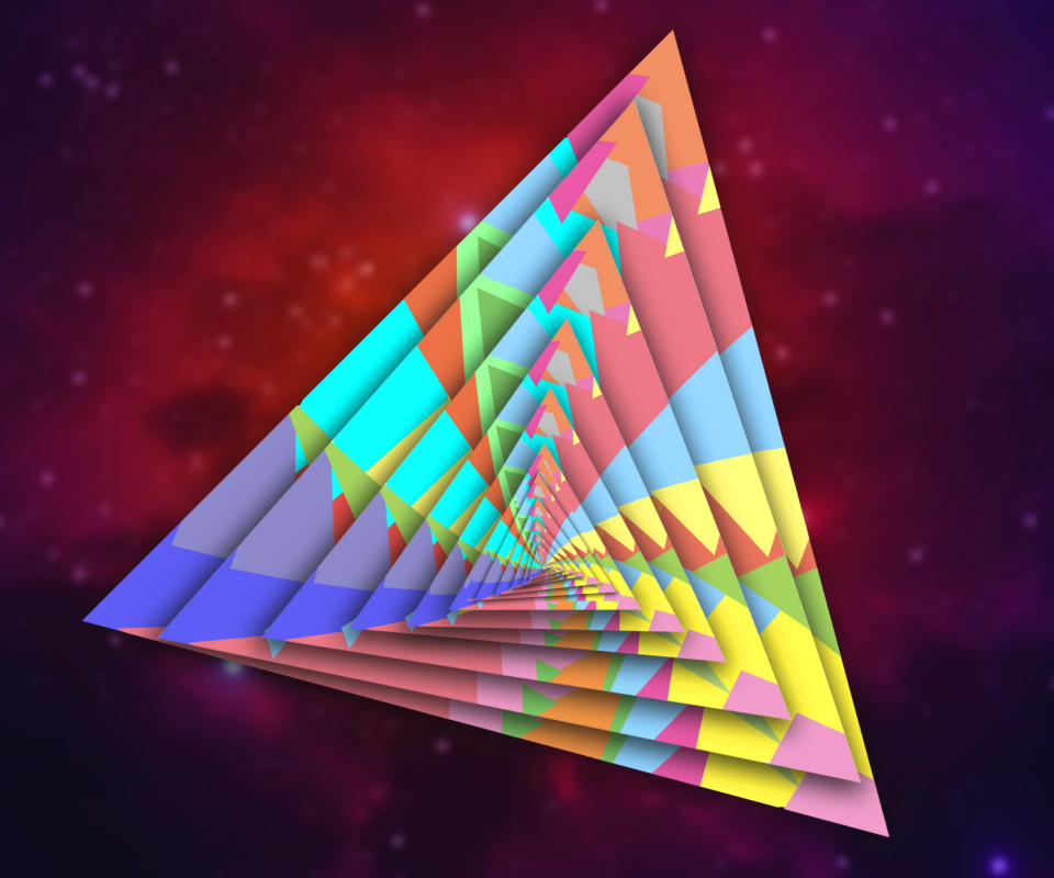 Das Colorful Triangle Wallpaper 960x800