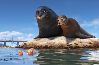 Finding Dory with Fish and Seal sfondi gratuiti per cellulari Android, iPhone, iPad e desktop
