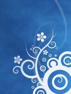 Das Blue Patterns Wallpaper 240x320