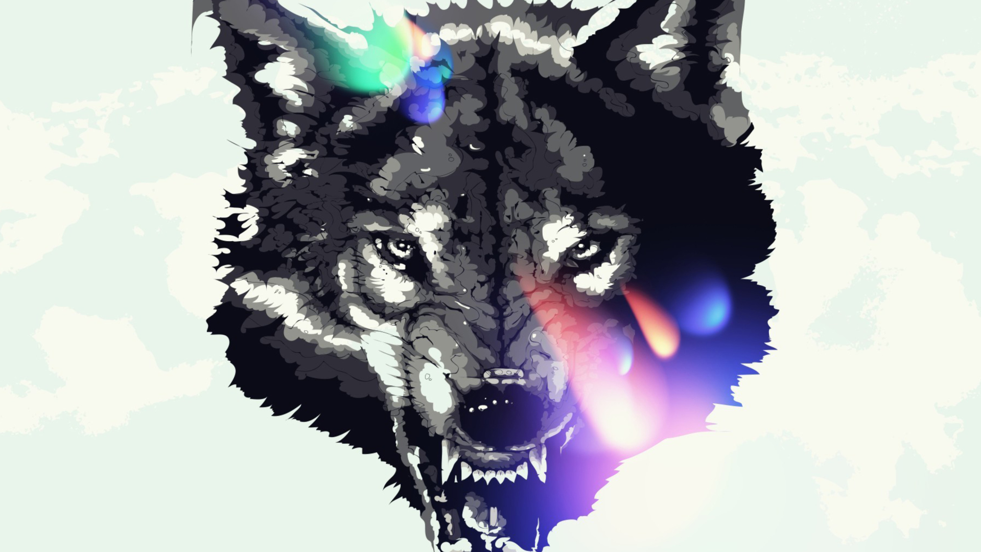 Волк рисунок 3d