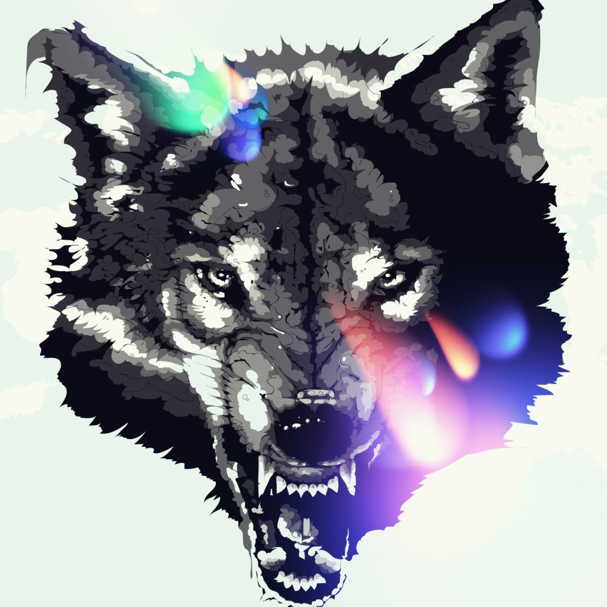 Fondo de pantalla Wolf Art 2048x2048