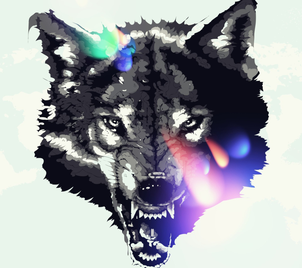 Das Wolf Art Wallpaper 960x854