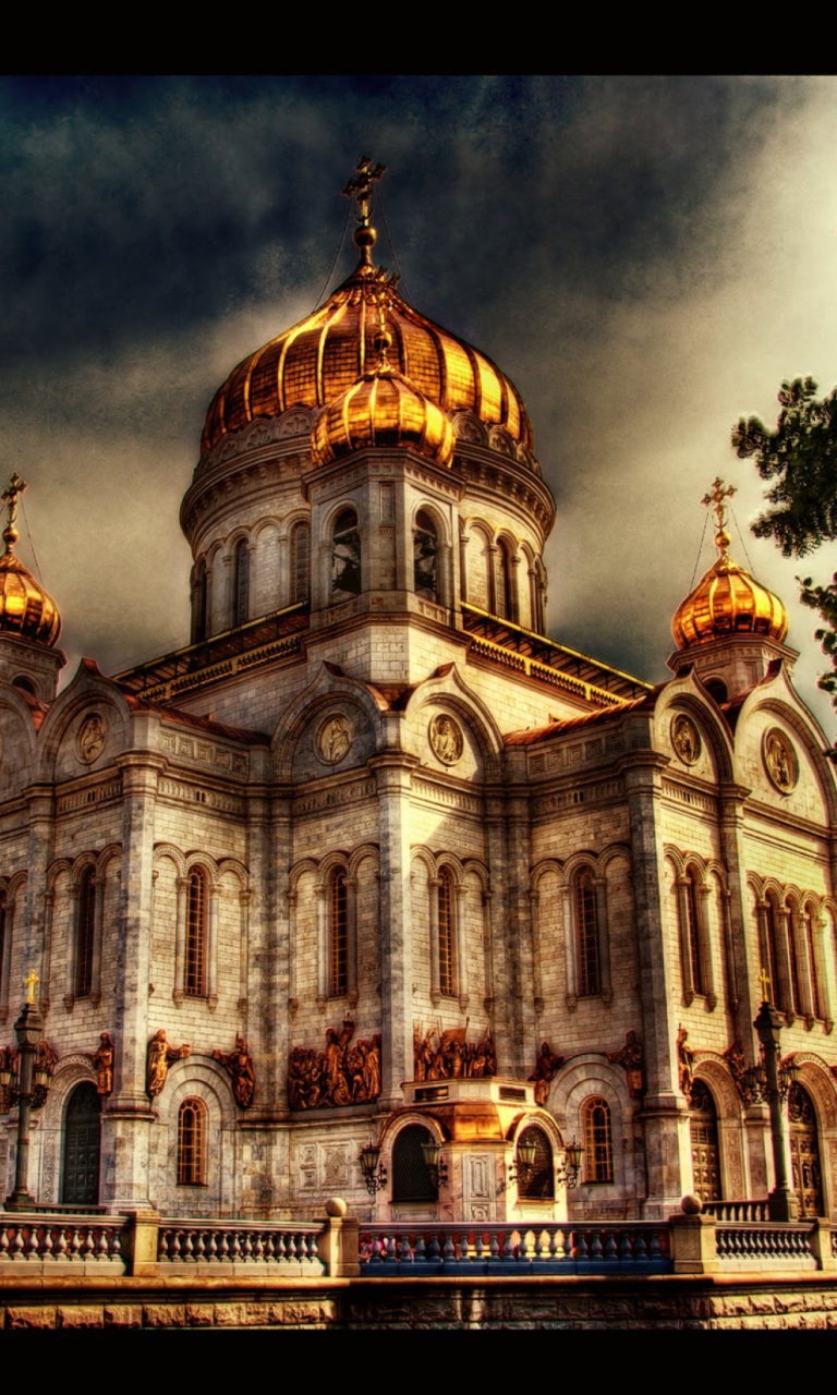 Das Orthodoxal Chruch of The Christ The Saviour Moscow Wallpaper 768x1280
