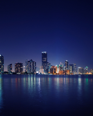 Miami Skyline Night - Obrázkek zdarma pro Nokia Asha 308
