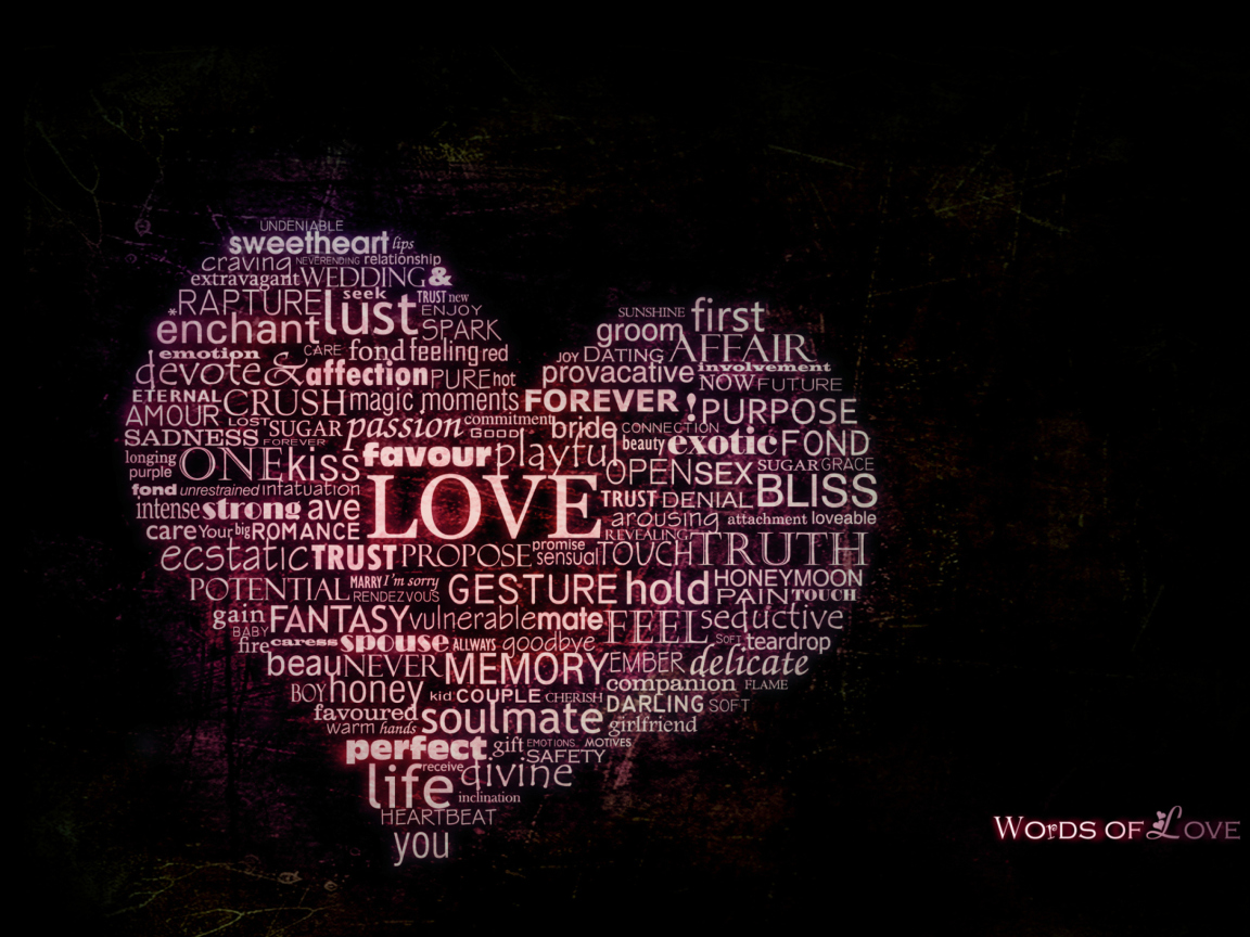 Screenshot №1 pro téma Words Of Love 1152x864