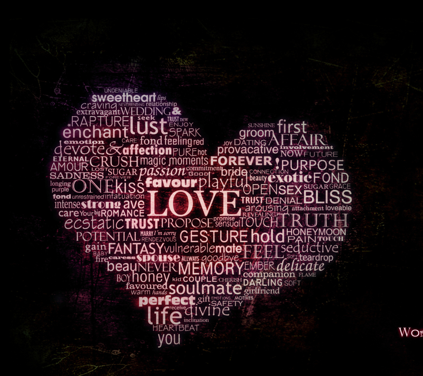 Sfondi Words Of Love 1440x1280