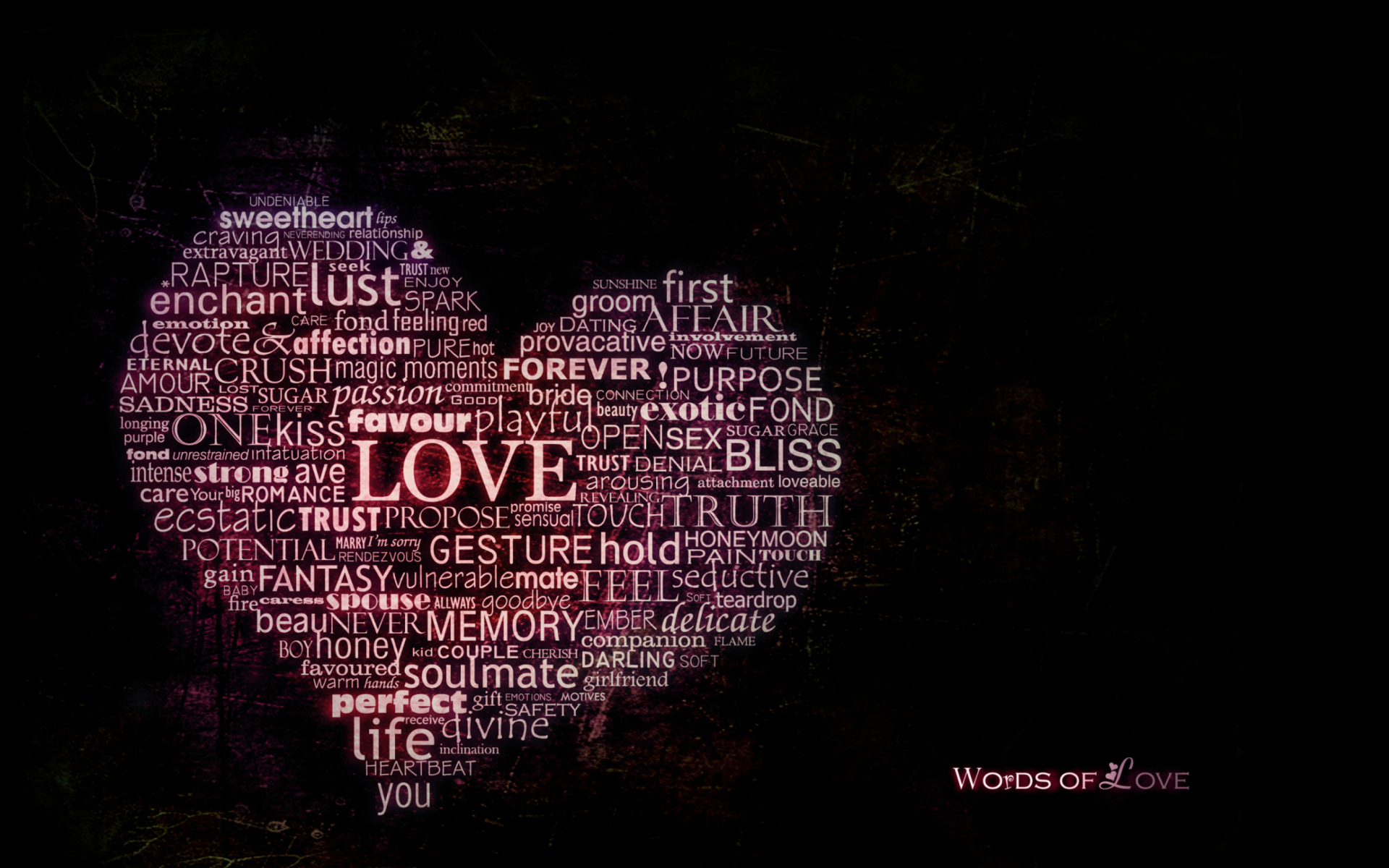Words Of Love screenshot #1 1920x1200