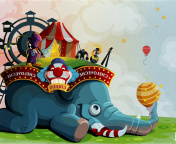 Fondo de pantalla Circus with Elephant 176x144