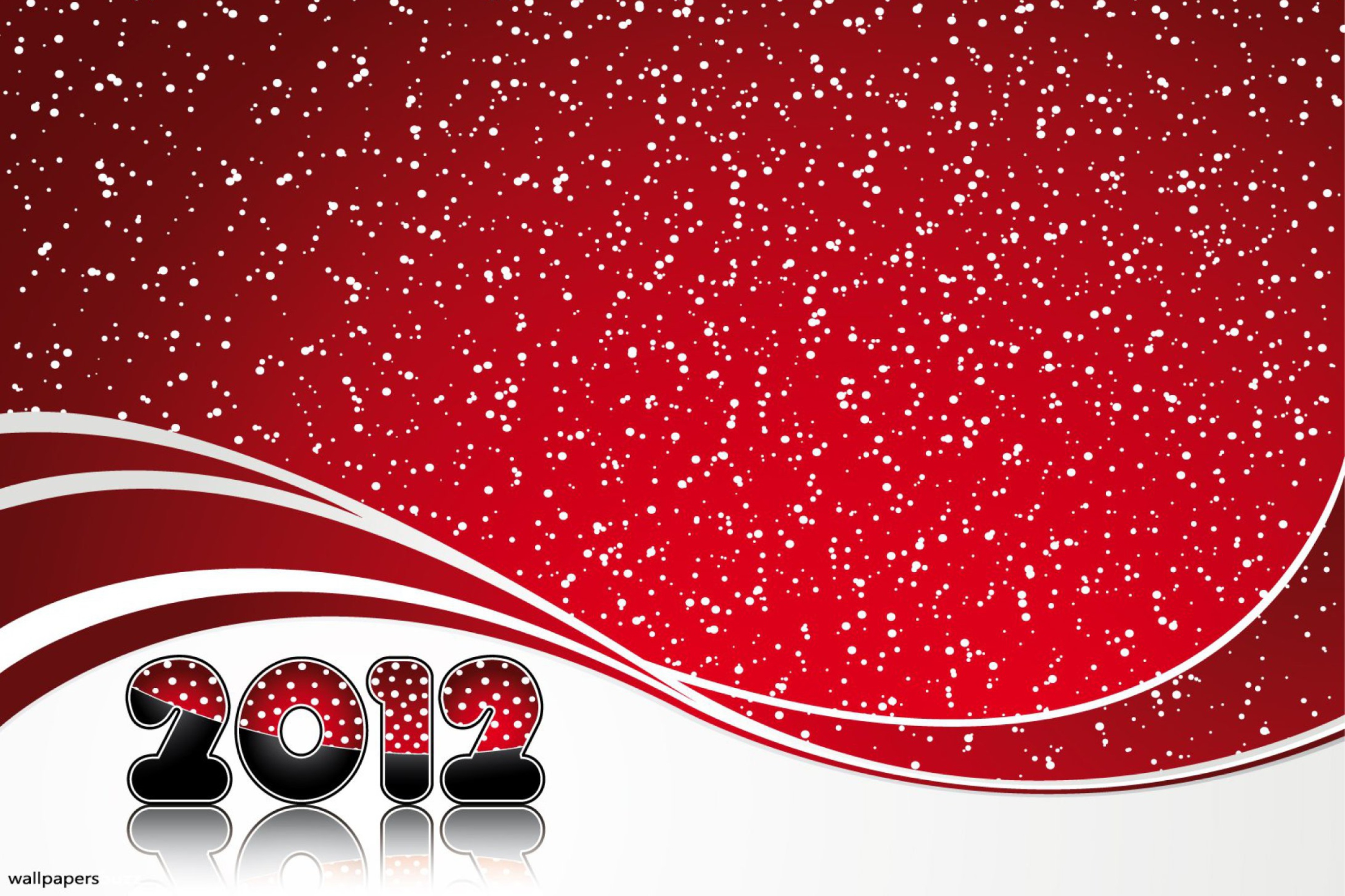 Screenshot №1 pro téma Red Snow New Year 2880x1920