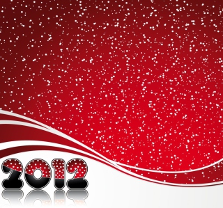 Kostenloses Red Snow New Year Wallpaper für 128x128