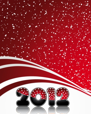 Kostenloses Red Snow New Year Wallpaper für Nokia Asha 305