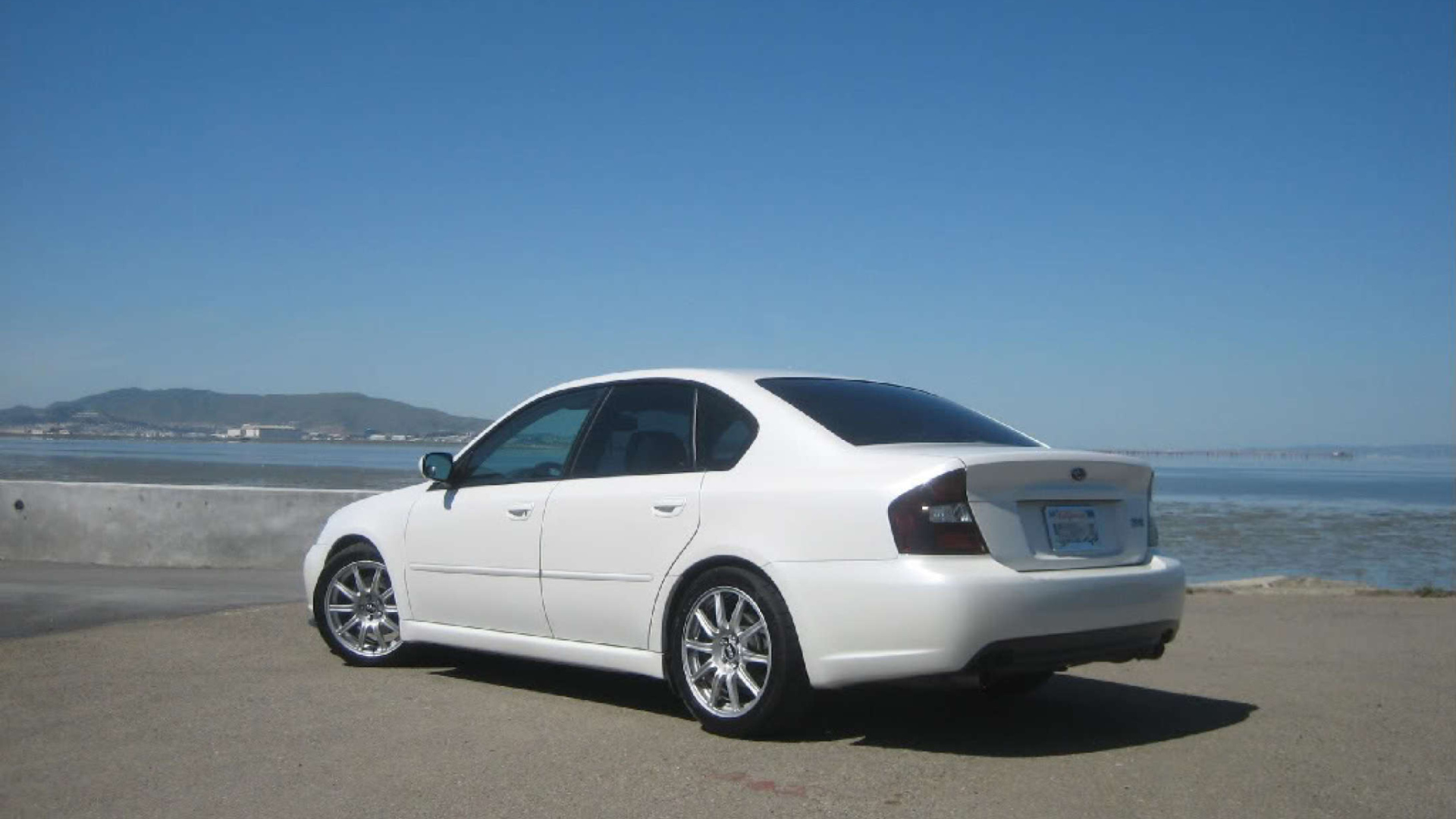 White Subaru Legacy Sedan screenshot #1 1920x1080