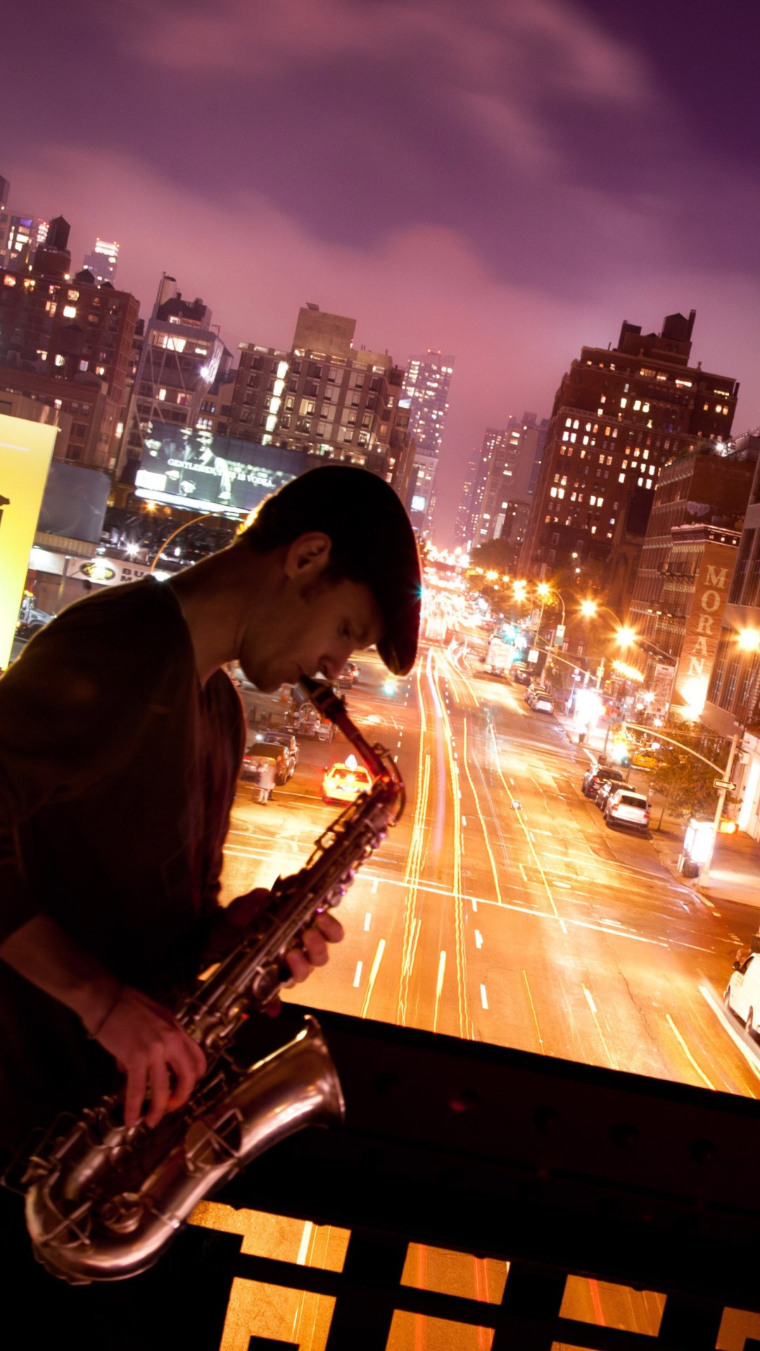 Das Jazz and Saxophone Player Wallpaper 1080x1920