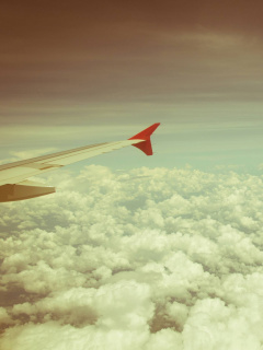 Airplane wing wallpaper 240x320