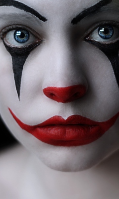 Das Sad Eyes Of Clown Wallpaper 240x400