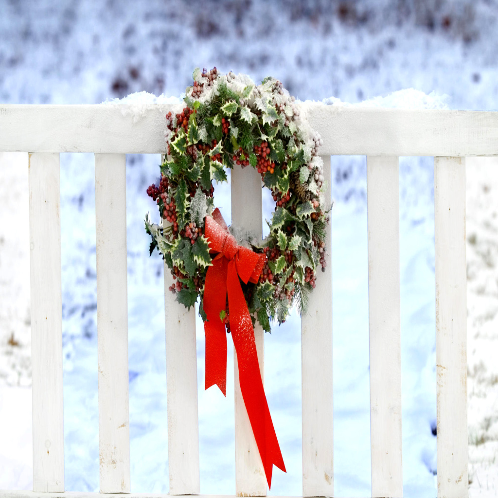 Sfondi Holiday Wreath 1024x1024