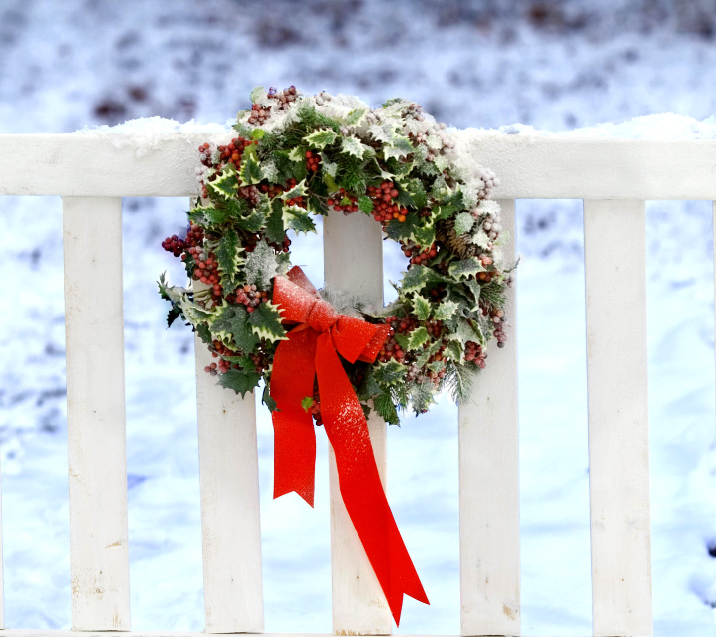 Sfondi Holiday Wreath 1440x1280