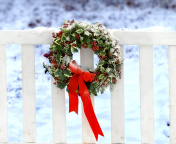 Das Holiday Wreath Wallpaper 176x144