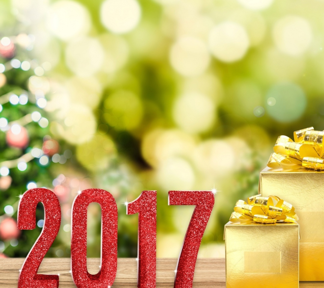 Screenshot №1 pro téma 2017 New Year with Gold Gift 1080x960