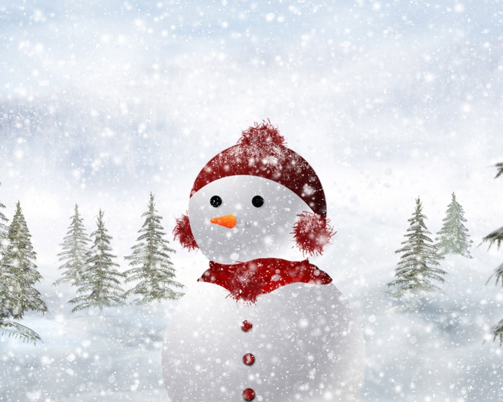 Snowman wallpaper 1600x1280