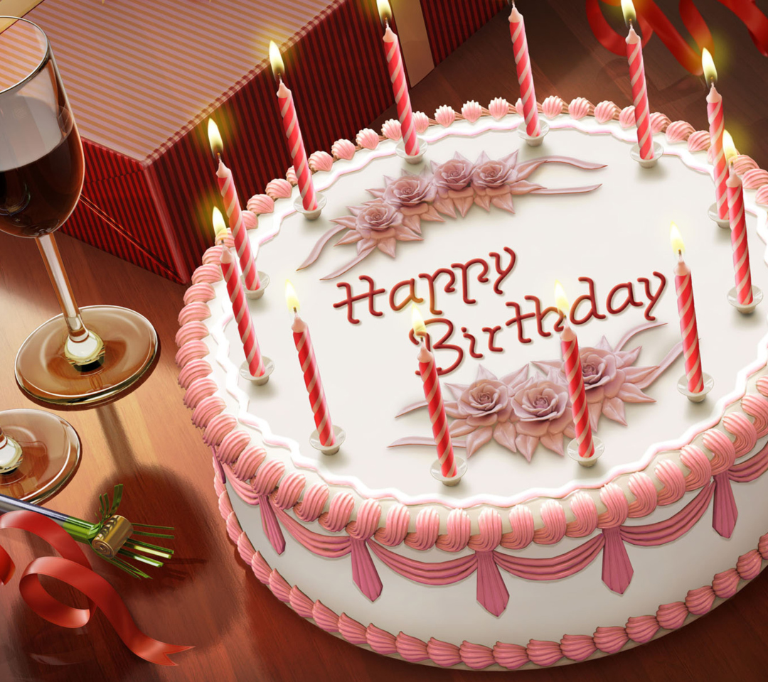 Das Happy Birthday Cake Wallpaper 1080x960