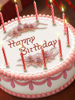 Fondo de pantalla Happy Birthday Cake 240x320