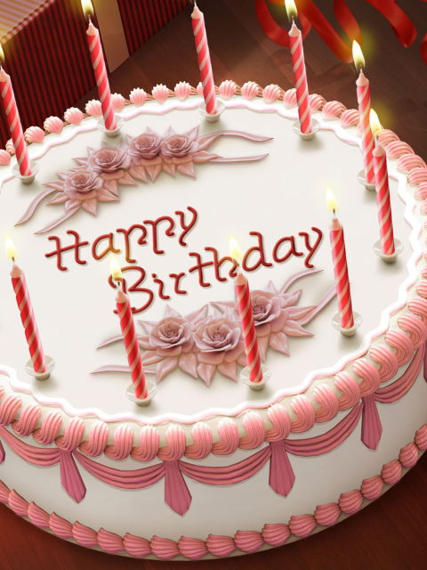 Screenshot №1 pro téma Happy Birthday Cake 480x640