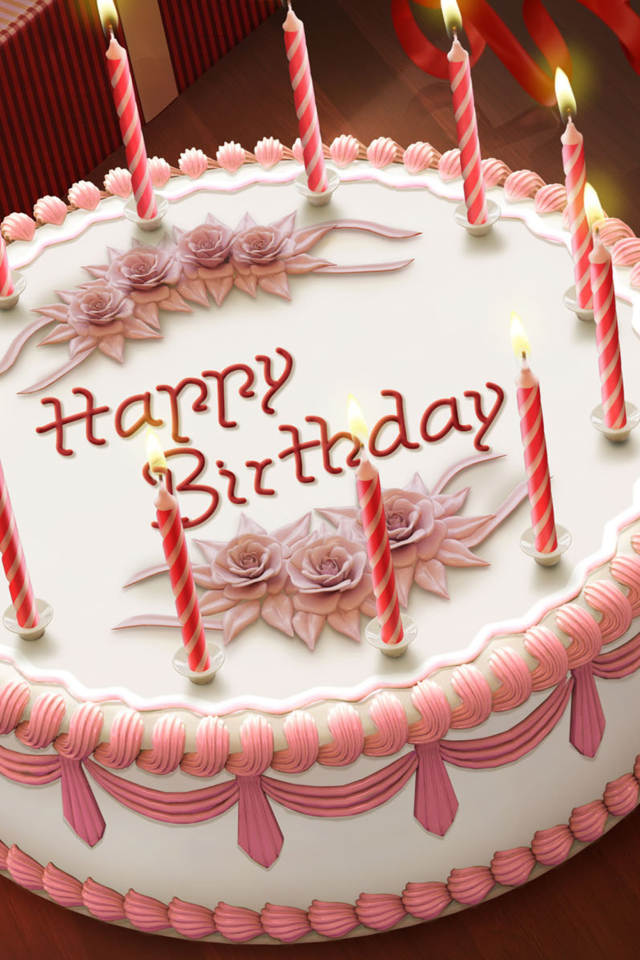 Happy Birthday Cake wallpaper 640x960
