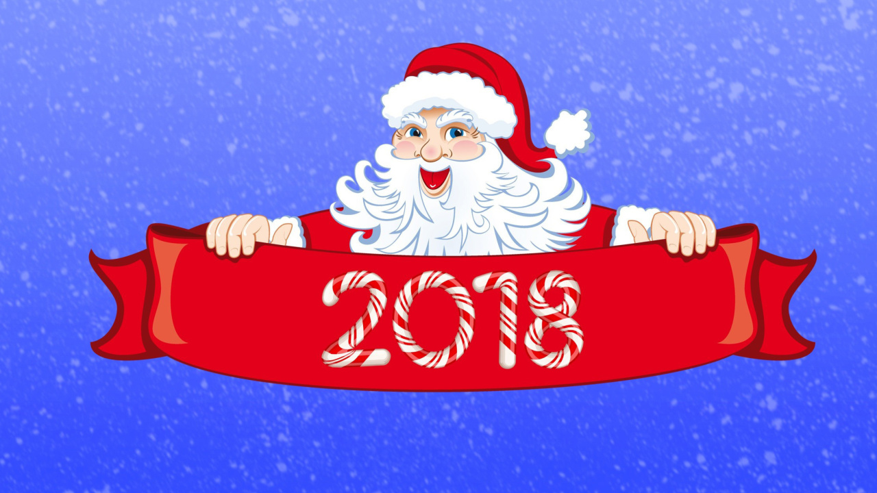 Das Santa Claus 2018 Greeting Wallpaper 1280x720