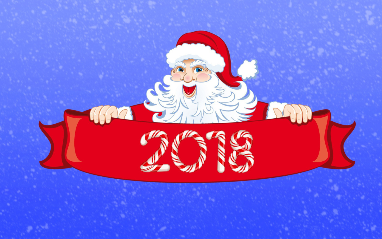 Santa Claus 2018 Greeting wallpaper 1280x800