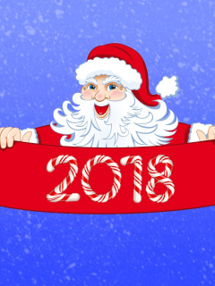 Das Santa Claus 2018 Greeting Wallpaper 240x320