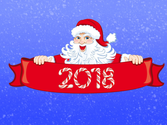 Das Santa Claus 2018 Greeting Wallpaper 640x480