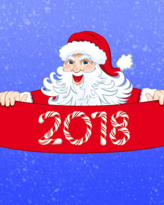 Kostenloses Santa Claus 2018 Greeting Wallpaper für Nokia Asha 310