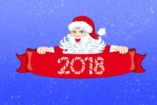 Santa Claus 2018 Greeting Background for Android, iPhone and iPad