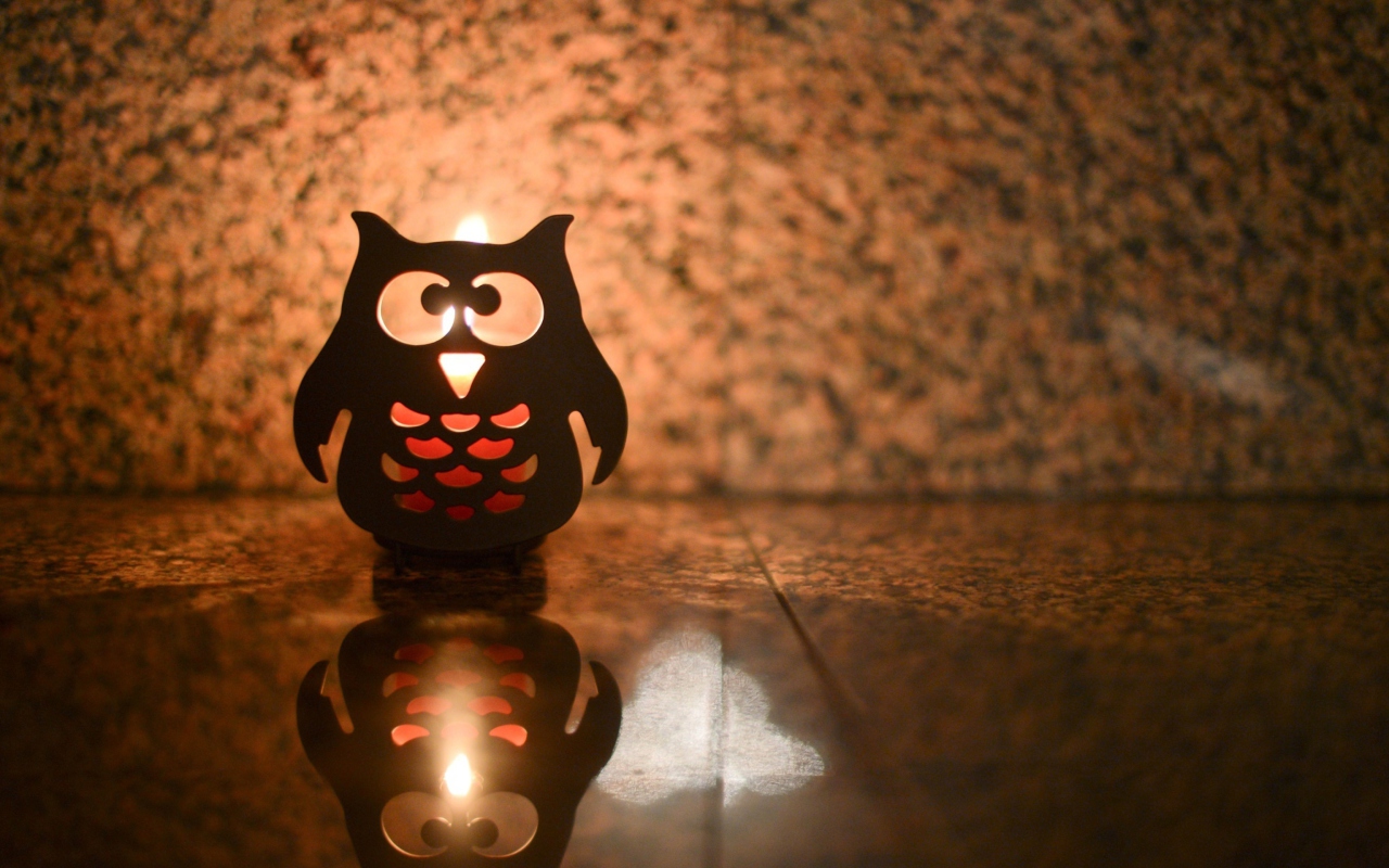 Screenshot №1 pro téma Owl Candle 1280x800