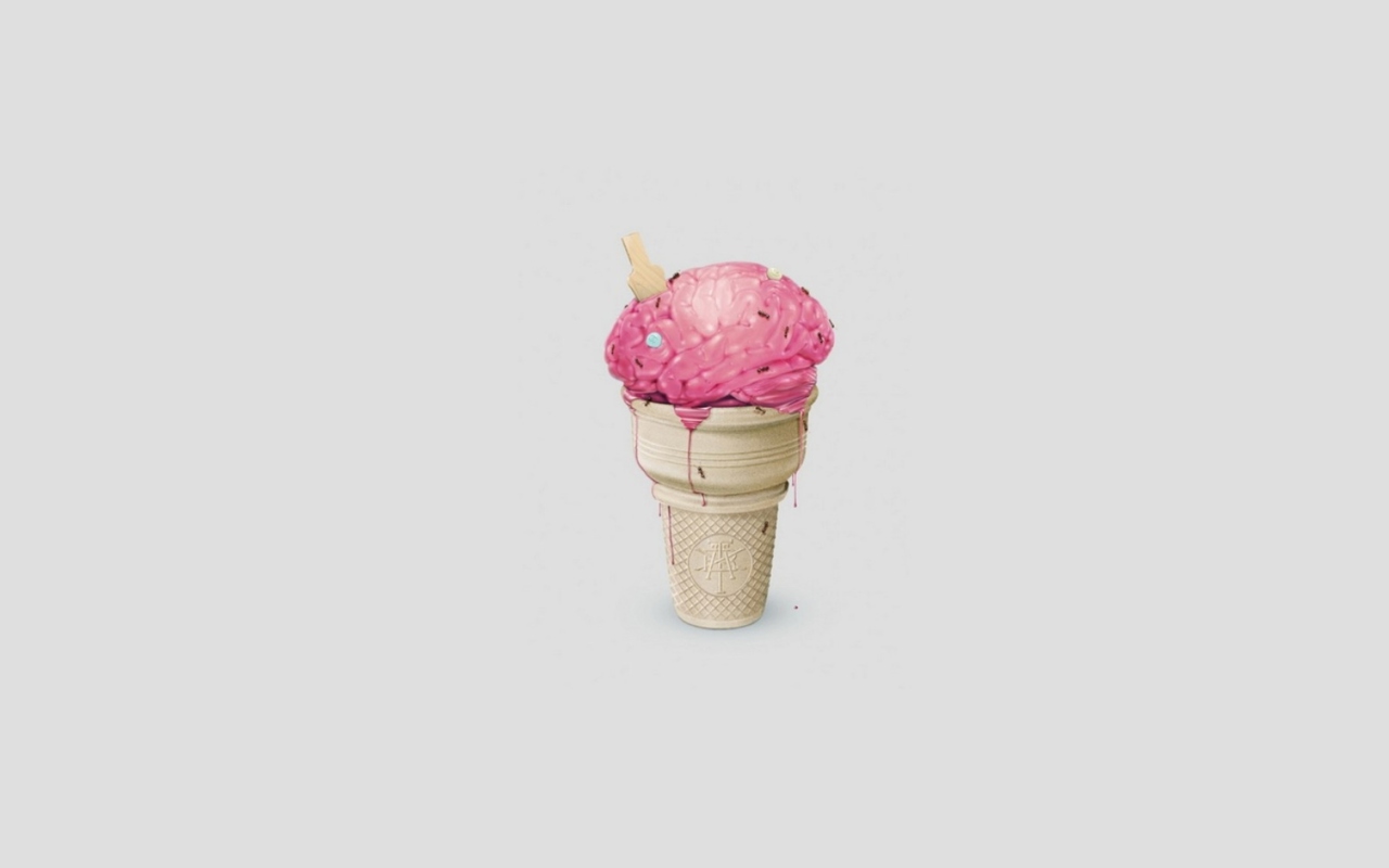 Das Brain Ice Cream Wallpaper 1280x800